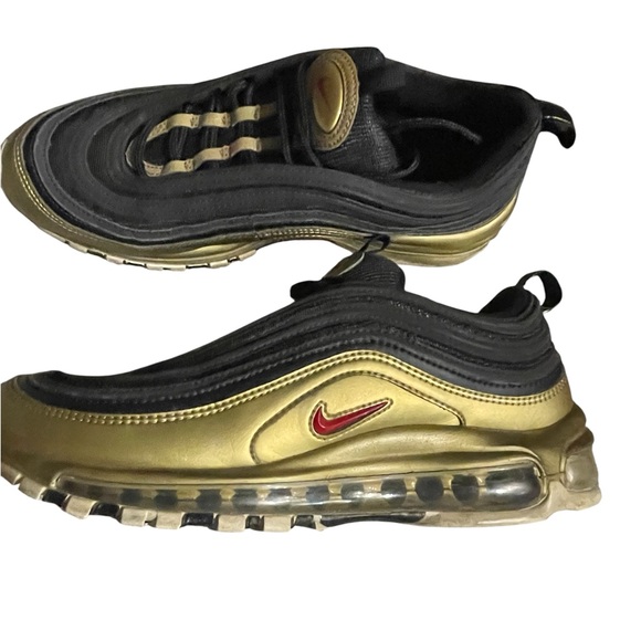 Nike Other - Nike Black and Gold Sneakers with Air Max Cushioning